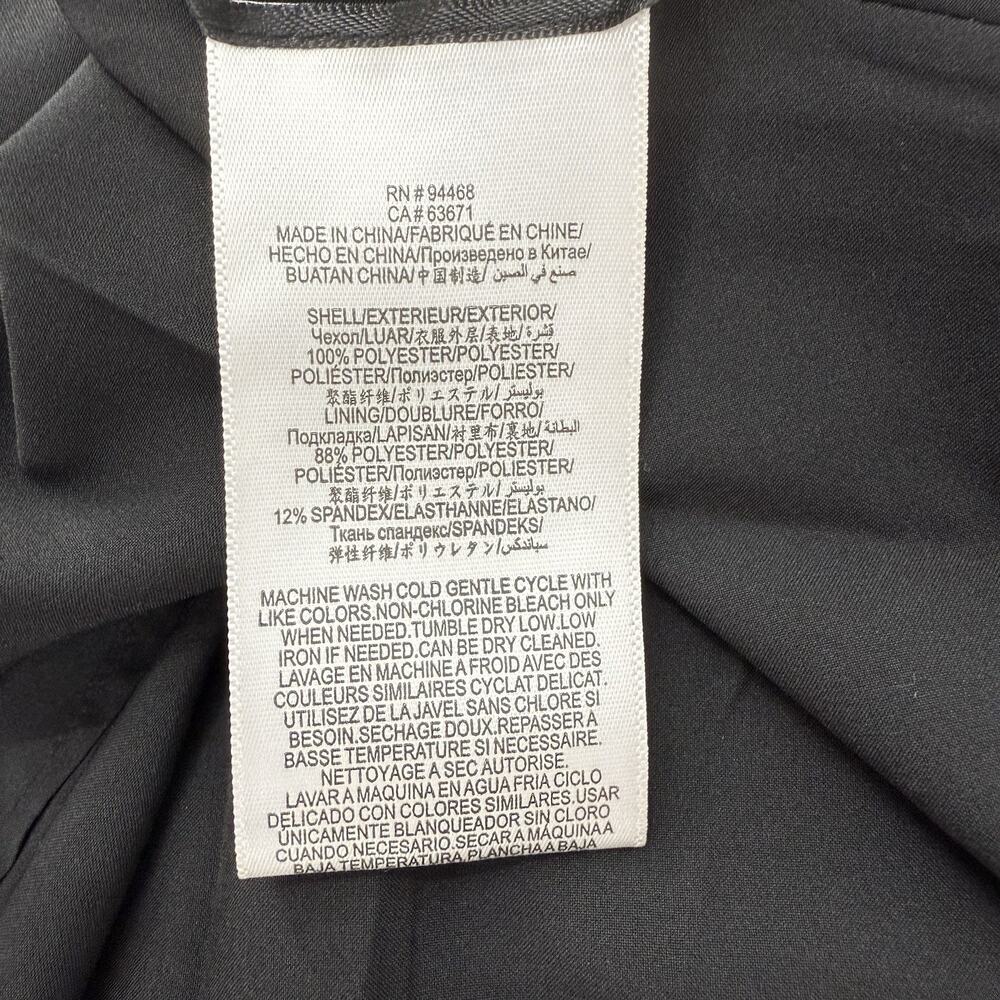 Bcbgmaxazria‎ Black Asymmetrical Flounce Midi Dress Cutout Long Sleeve 4 Elegant - Picture 8 of 8